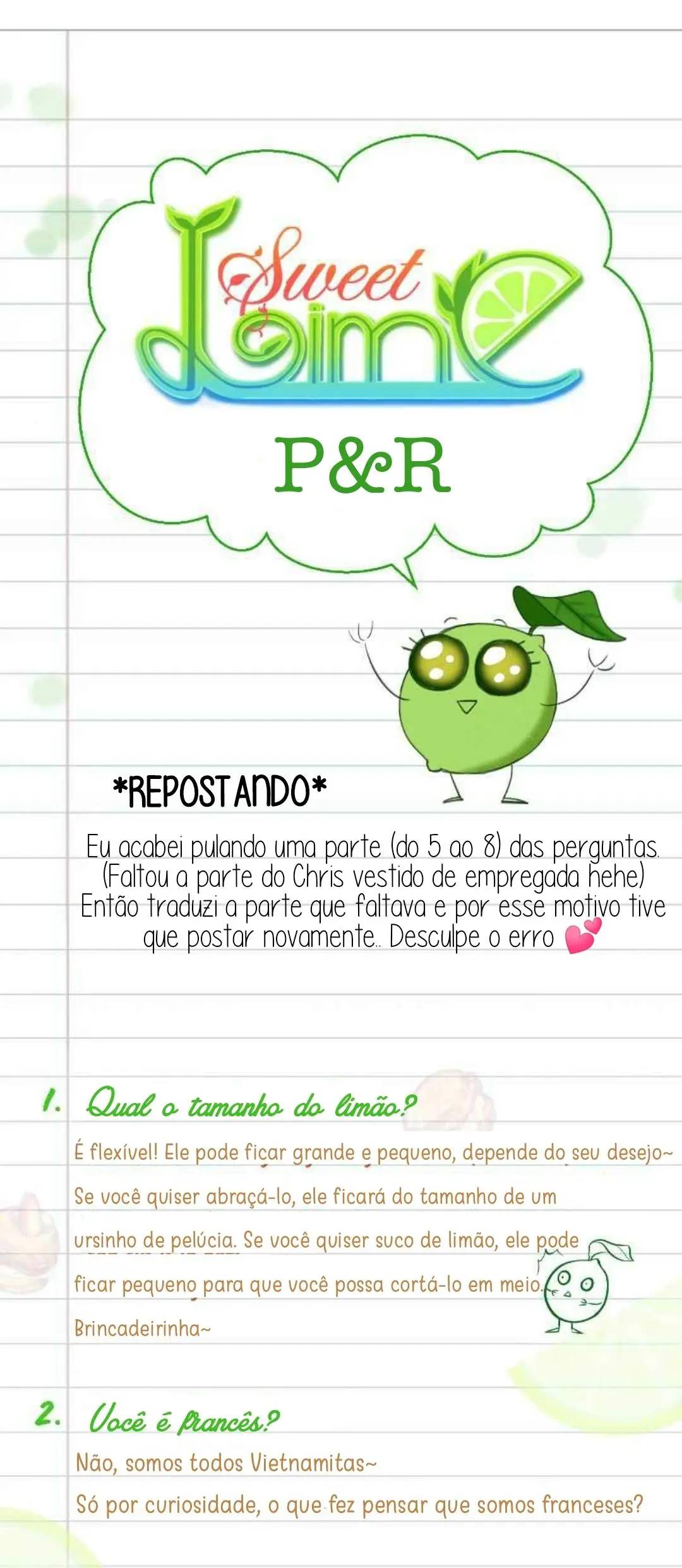 Limão Doce – Capítulo 32.5 Yaoi – Página 1