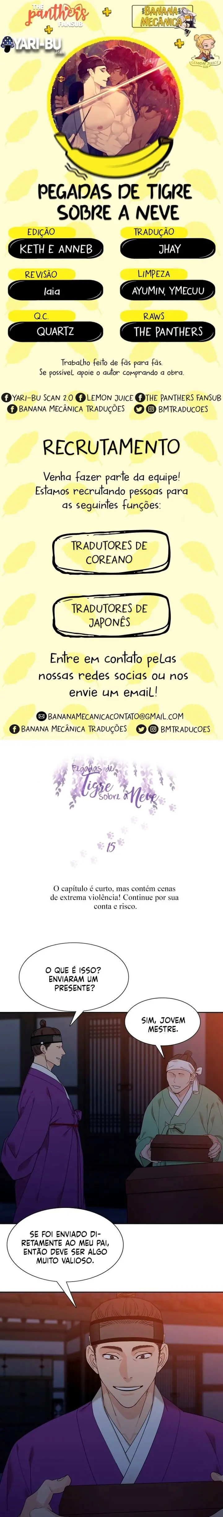 Pegadas De Tigre Sobre a Neve – Capítulo 15 Yaoi – Página 1