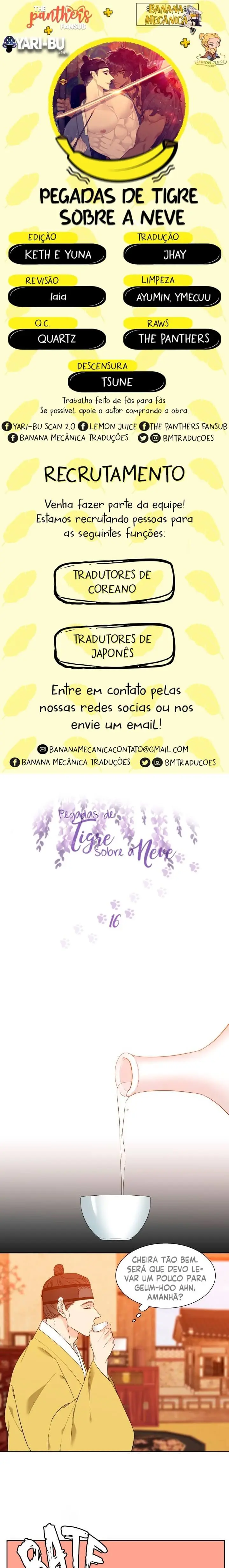 Pegadas De Tigre Sobre a Neve – Capítulo 16 Yaoi – Página 1