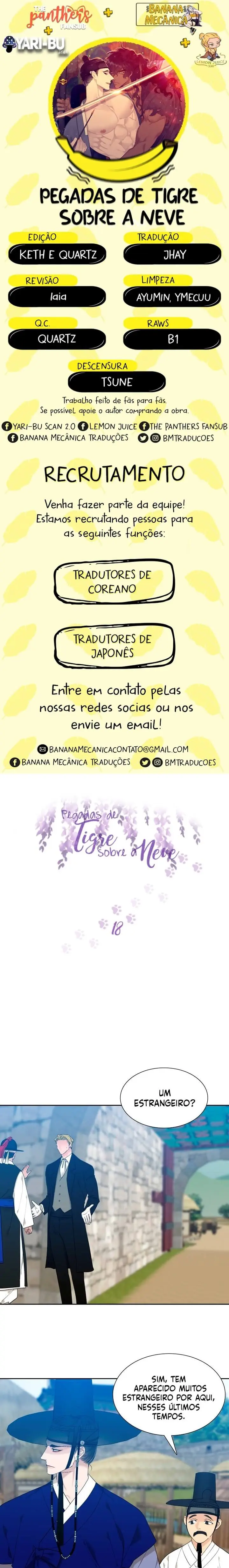 Pegadas De Tigre Sobre a Neve – Capítulo 18 Yaoi – Página 1