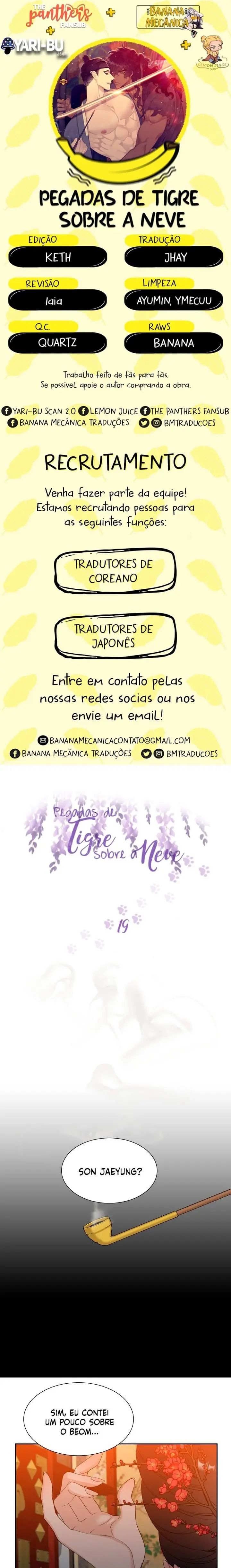 Pegadas De Tigre Sobre a Neve – Capítulo 19 Yaoi – Página 1