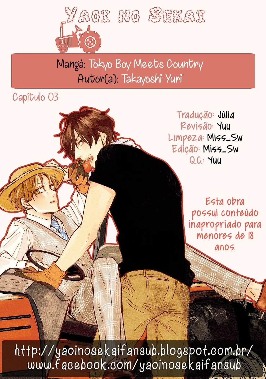 Tokyo Boy meets Country – Capítulo 03 Yaoi – Página 1