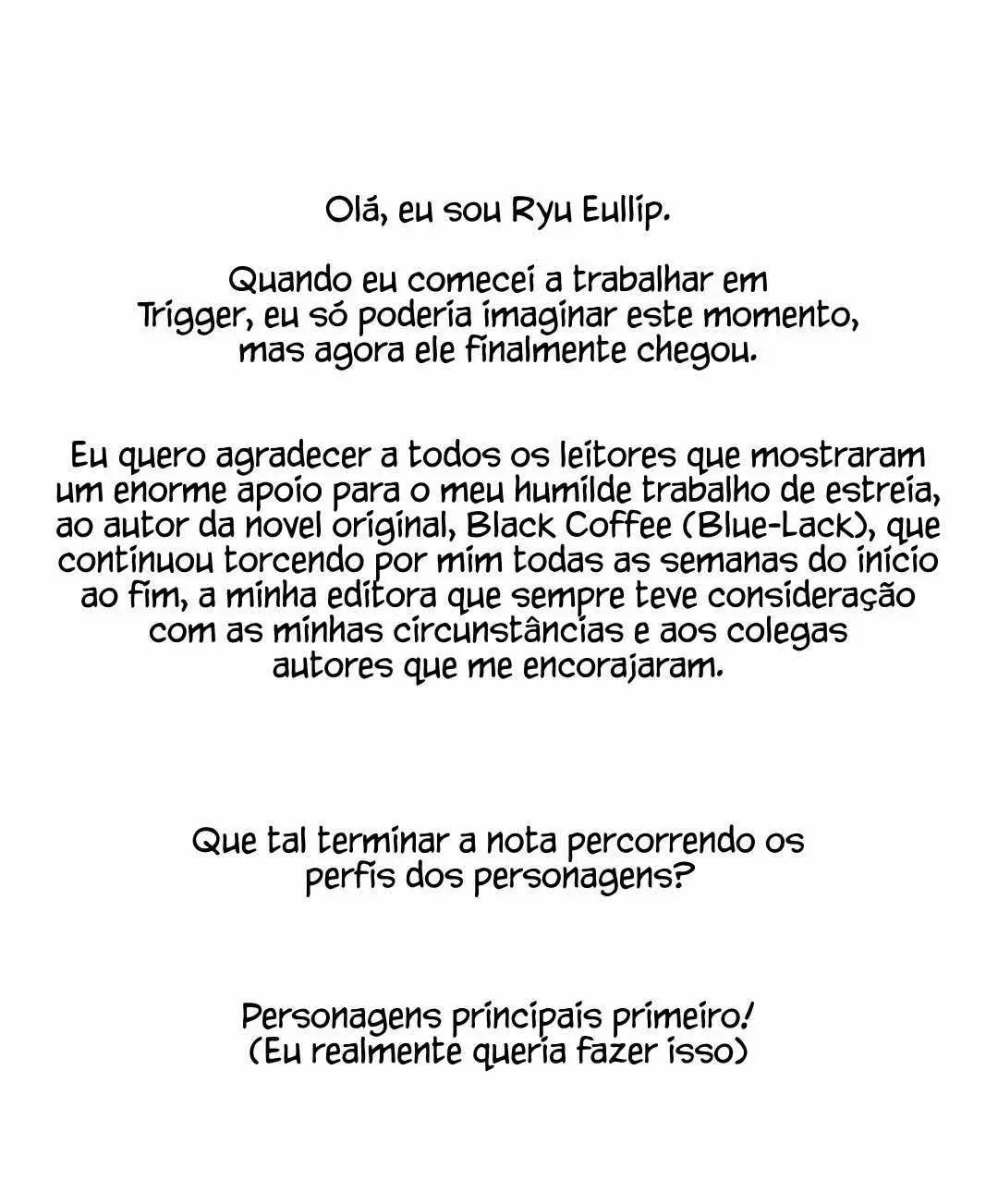 Trigger – Capítulo Notas do artista Yaoi – Página 1