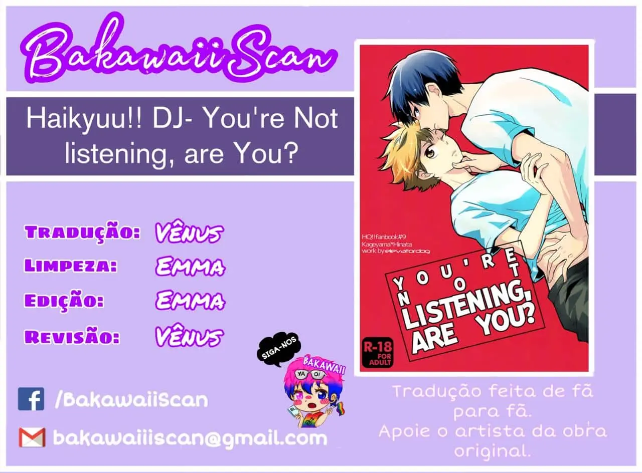 Você Não Está Ouvindo, Está? – Haikyuu!! dj – Capítulo Capitulo único Yaoi – Página 1