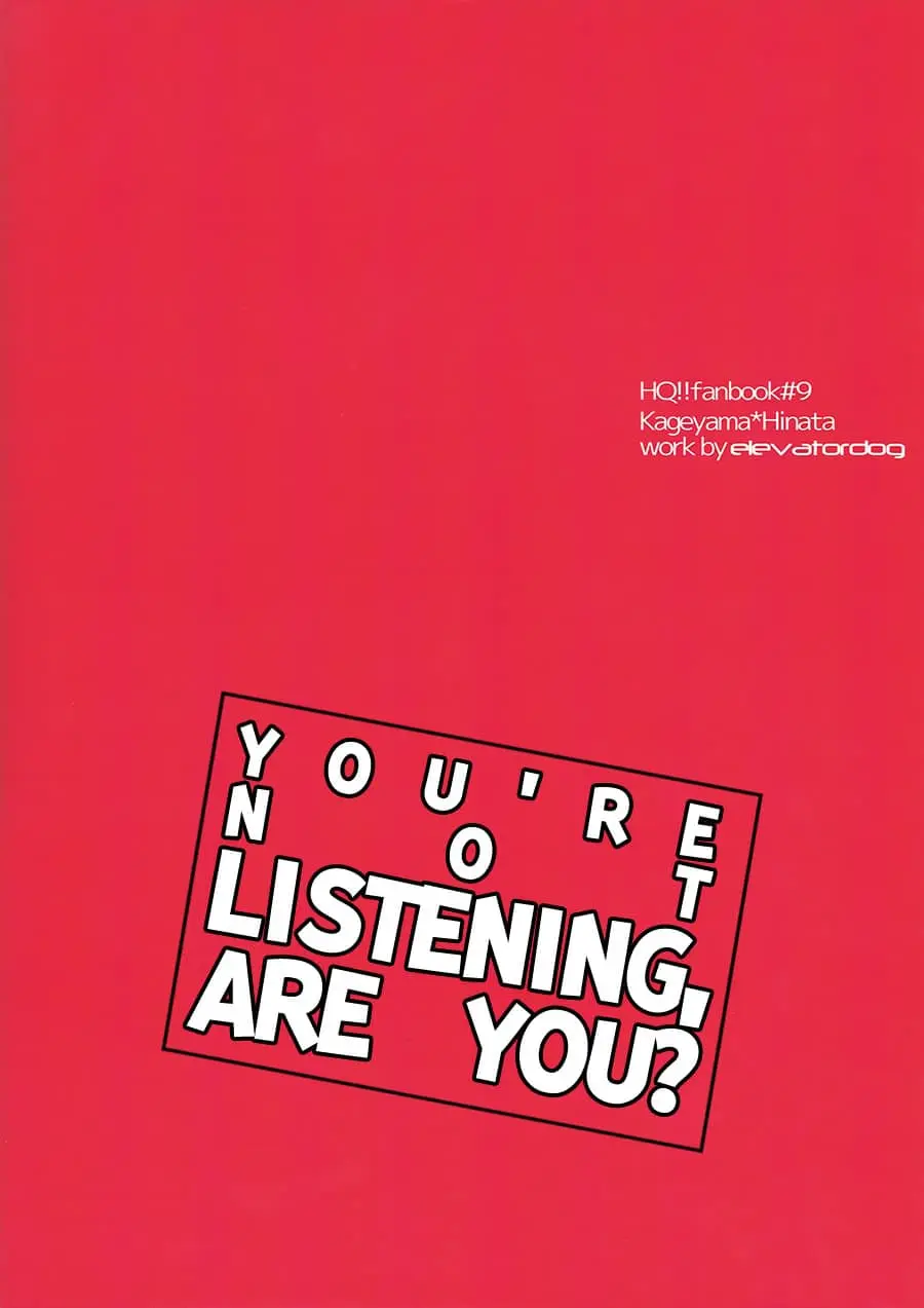 Você Não Está Ouvindo, Está? – Haikyuu!! dj – Capítulo Capitulo único Yaoi – Página 19